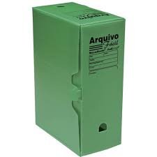Arquivo Morto Novaonda Fácil 250x130x350mm Verde Polibrás – Caixa com 10 Unidades